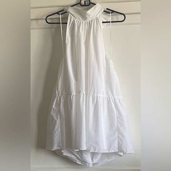Theory White Tiered Halter Top. Pre-Owned. - Picture 9 of 14